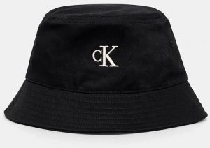 Bavlnený klobúk Calvin Klein Jeans čierna farba, bavlnený, LV04K5020G