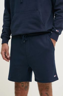 Šortky Tommy Jeans pánske, tmavomodrá farba, DM0DM21931