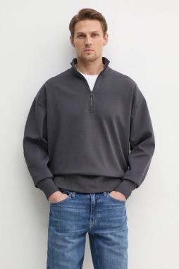 Mikina Calvin Klein Jeans pánska, šedá farba, jednofarebná, J30J327225