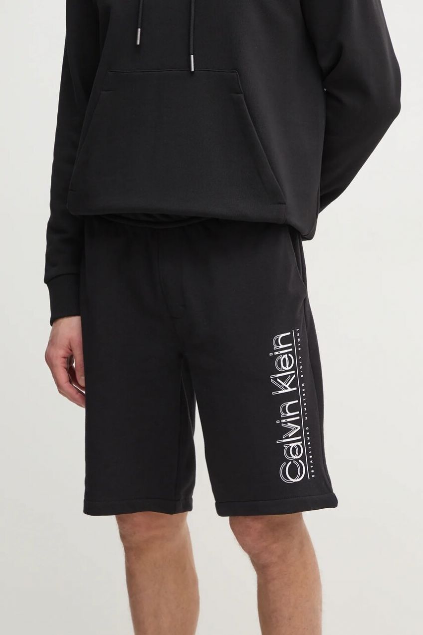 Bavlnené šortky Calvin Klein čierna farba, K10K114122