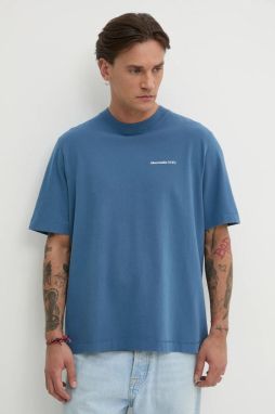 Bavlnené tričko Abercrombie & Fitch pánske, jednofarebné, KI123-5017