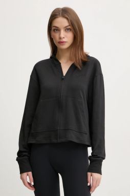 Mikina Calvin Klein Underwear dámska, čierna farba, s kapucňou, jednofarebná, LV00QS7504