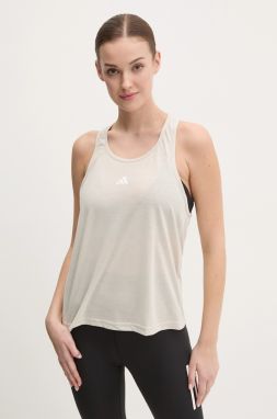 Tréningový top adidas Performance Train Essentials béžová farba, JC9521
