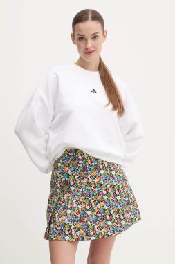Mikina adidas Essentials dámska, biela farba, jednofarebná, JI6059