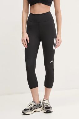 Bežecké legíny adidas Performance Own The Run čierna farba, s potlačou, IS9918