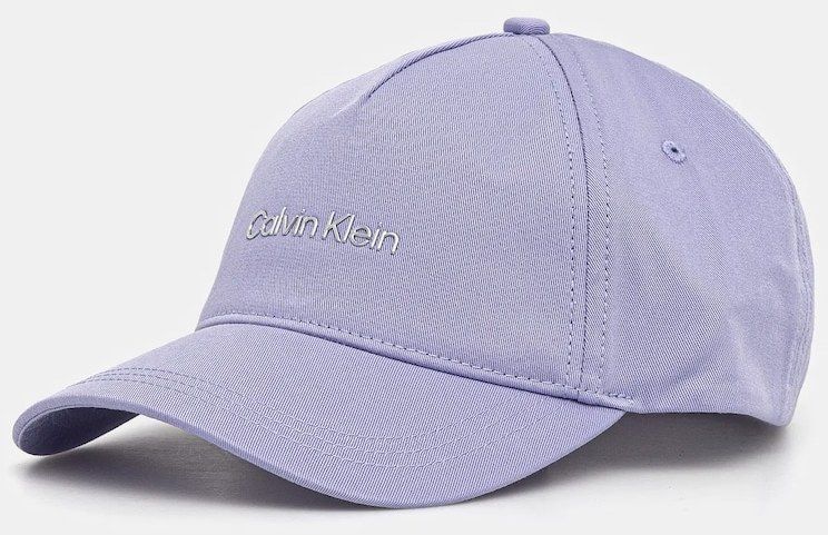 Bavlnená šiltovka Calvin Klein fialová farba, jednofarebná, K60K610525