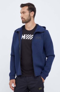 Športová mikina Helly Hansen Hydropower Ocean 2.0 tmavomodrá farba, s kapucňou, jednofarebná, 34264.