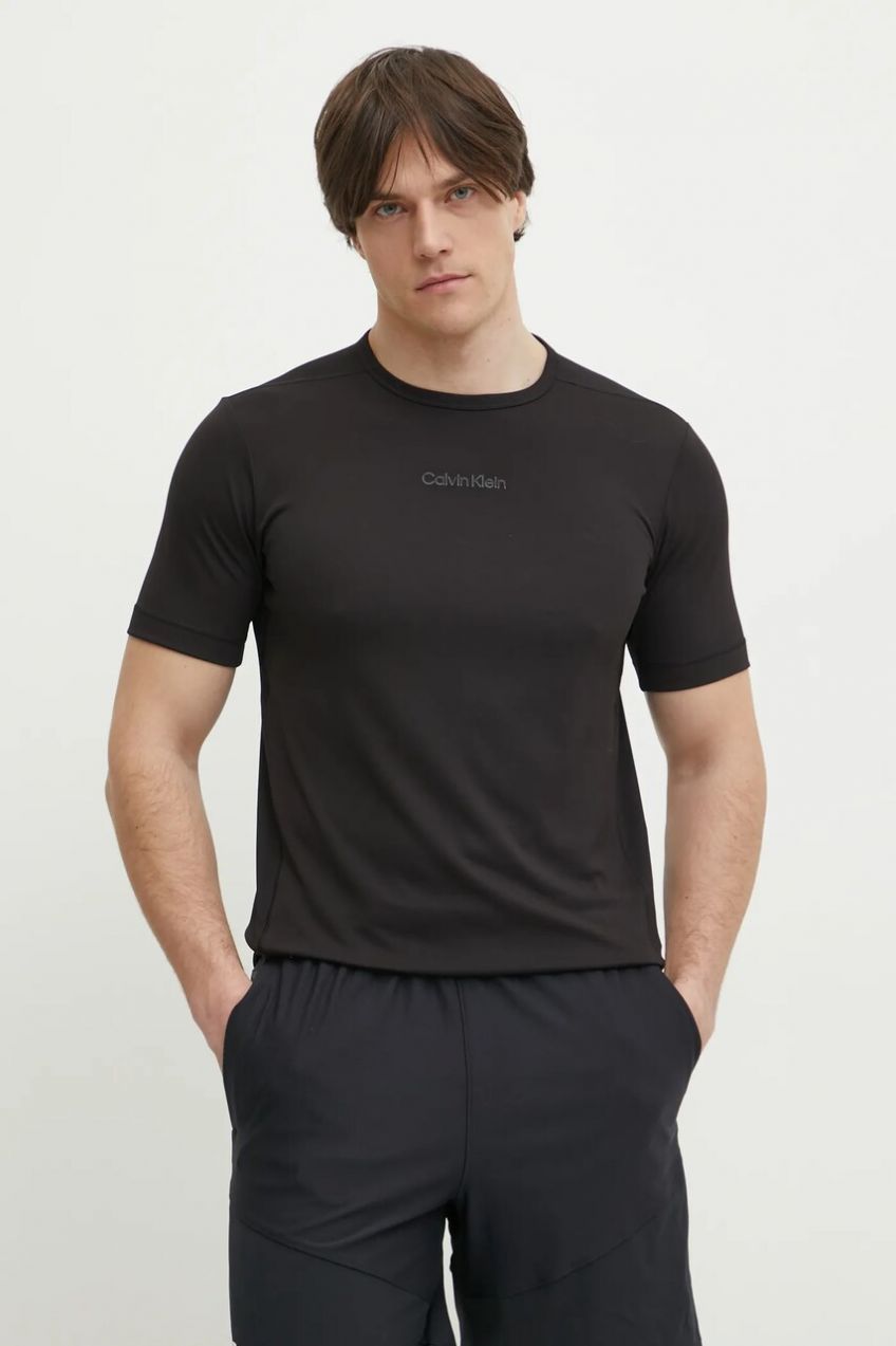 Tréningové tričko Calvin Klein Performance čierna farba, jednofarebné, LVGMS5K159