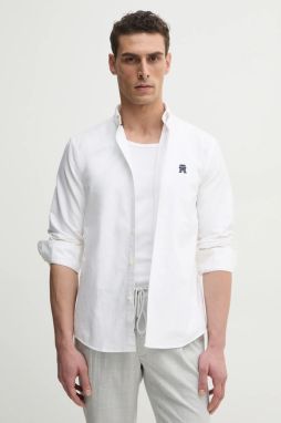 Košeľa Tommy Hilfiger pánska, biela farba, regular, s golierom button-down, MW0MW39235