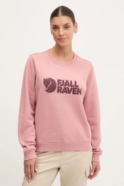 Tepláková mikina Fjallraven Fjällräven Logo ružová farba, s potlačou, F84143