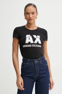 Tričko Armani Exchange dámske, čierna farba, 8NYT86 Y8C7Z