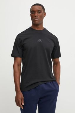 Bavlnené tričko adidas City Escape pánske, čierna farba, s nášivkou, JF3329