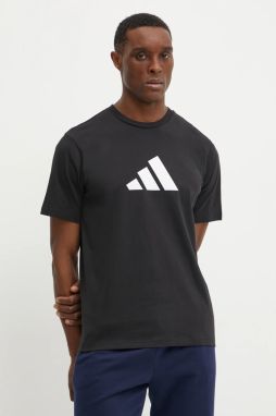 Bavlnené tričko adidas Future Icons pánske, čierna farba, s potlačou, JI8770