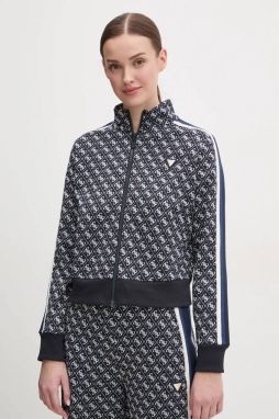 Mikina Guess JEAN dámska, tmavomodrá farba, vzorovaná, V5RQ03 KCO90