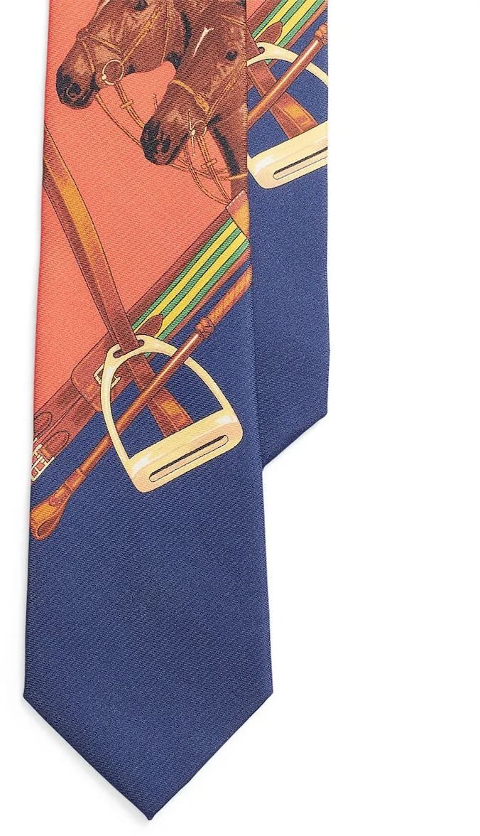 Hodvábna kravata Polo Ralph Lauren oranžová farba, 712964847