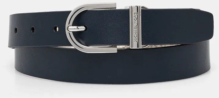 Obojstranný opasok MICHAEL Michael Kors dámsky, tmavomodrá farba