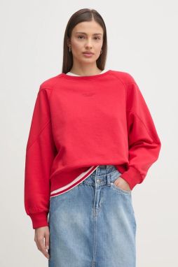 Mikina Pepe Jeans REESE dámska, červená farba, jednofarebná, PL581480