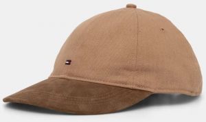 Bavlnená šiltovka Tommy Hilfiger hnedá farba, jednofarebná, AM0AM13385