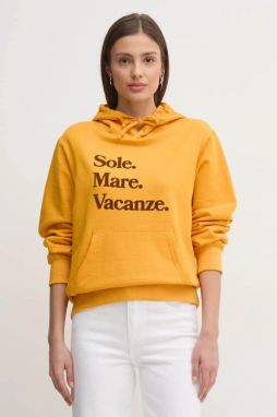 Mikina Drivemebikini Sole Mare Flock dámska, s kapucňou, s potlačou, 2024-DMBS-026-YB