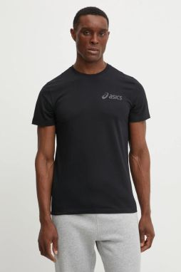 Tričko Asics pánske, čierna farba, s potlačou, 2031E659