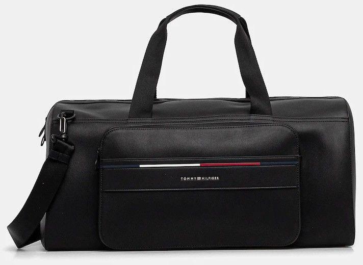 Taška Tommy Hilfiger čierna farba, AM0AM13364
