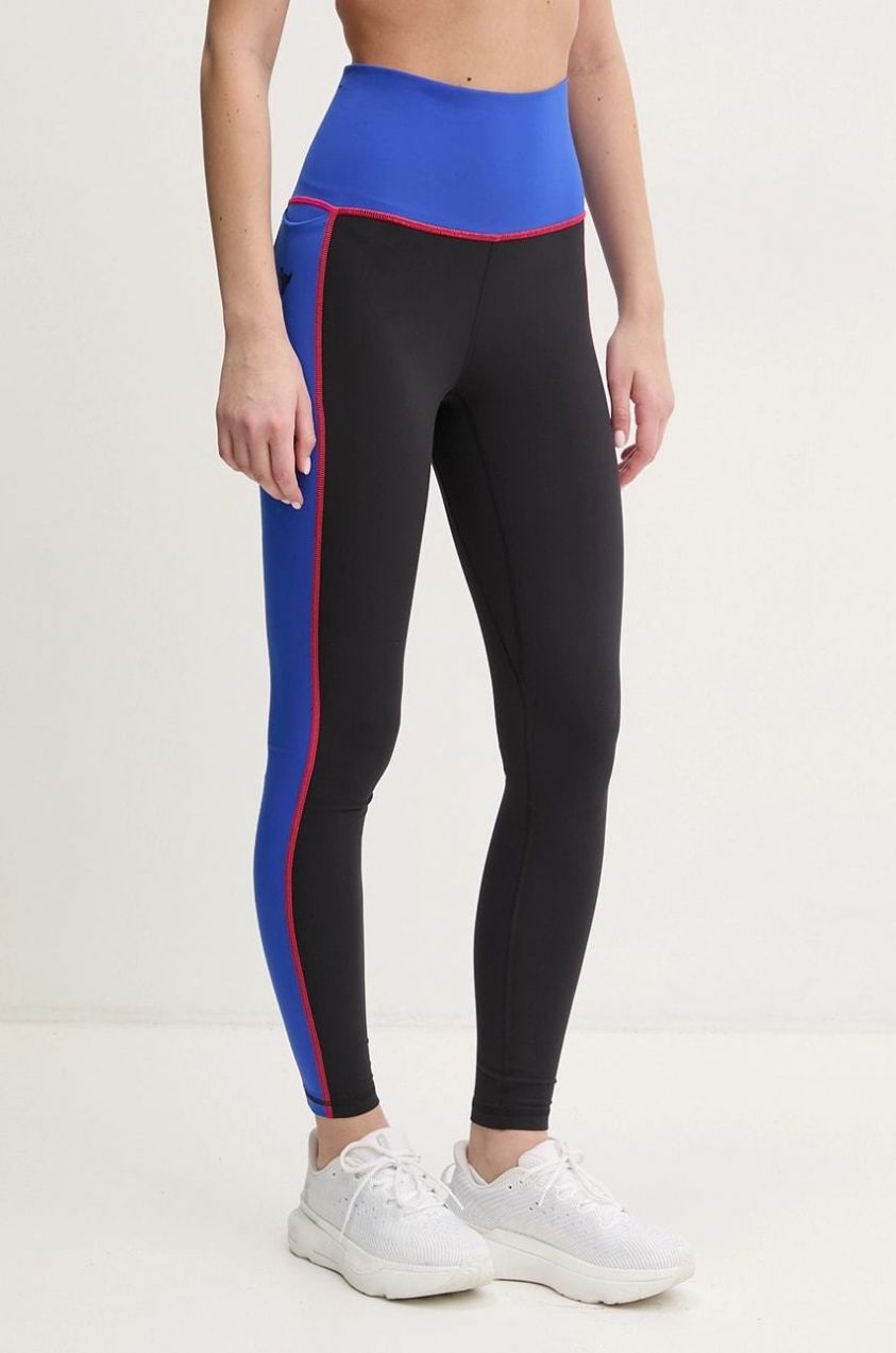 Tréningové legíny Under Armour Project Rock čierna farba, vzorované, 1389699
