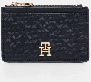 Peňaženka Tommy Hilfiger dámska, tmavomodrá farba, AW0AW17401