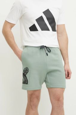 Šortky adidas x Mandalorian pánske, zelená farba, JI5722