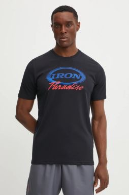 Tréningové tričko Under Armour Project Rock čierna farba, s potlačou, 1389945