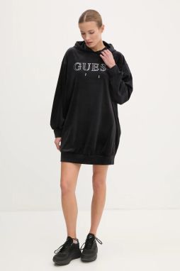 Šaty Guess COUTURE čierna farba, mini, oversize, V4BQ13 KBXI2