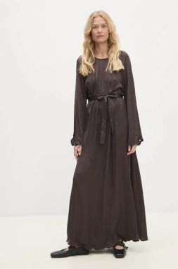 Šaty Answear.LAB hnedá farba, maxi, rovný strih