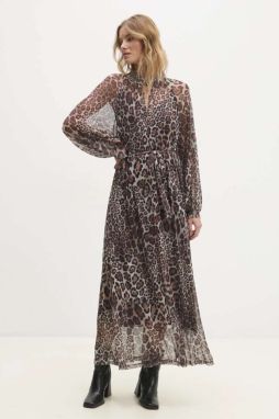 Šaty Answear Lab béžová farba, maxi, oversize