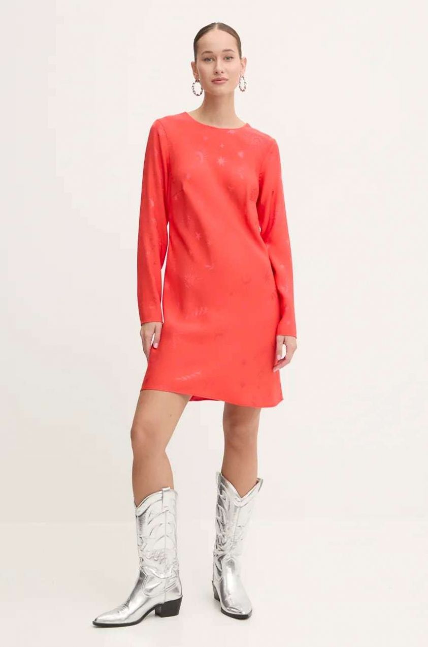 Šaty Never Fully Dressed Mini Soho Dress červená farba, mini, rovný strih, NFDDR1568