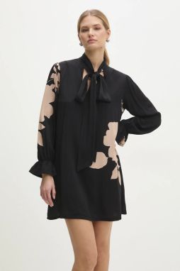 Šaty Answear Lab čierna farba, mini, oversize