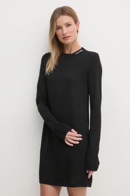 Šaty Calvin Klein Jeans čierna farba, mini, rovný strih, J20J224831