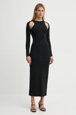 Šaty Nanushka ANITTA čierna farba, maxi, priliehavá, NW24FWDR43099