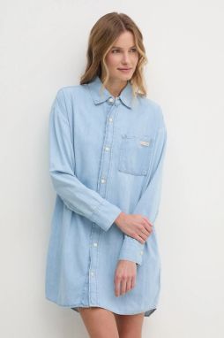 Rifľové šaty Calvin Klein Jeans mini, oversize, J20J225472