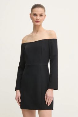 Šaty Calvin Klein Jeans čierna farba, mini, rovný strih, J20J225020