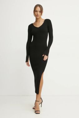 Šaty MAX&Co. čierna farba, maxi, priliehavá, 2516321011200
