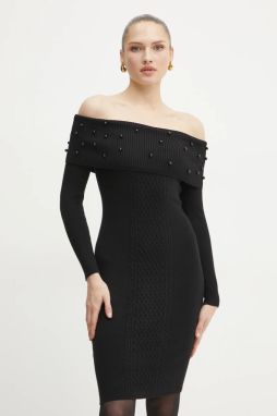 Šaty Guess AMBER čierna farba, mini, priliehavé, W5RK0G Z2YJ2