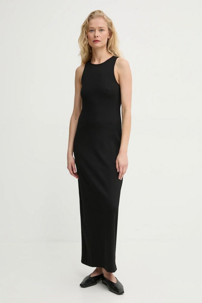 Šaty By Malene Birger LOVELO čierna farba, midi, priliehavé, Q71679030Z