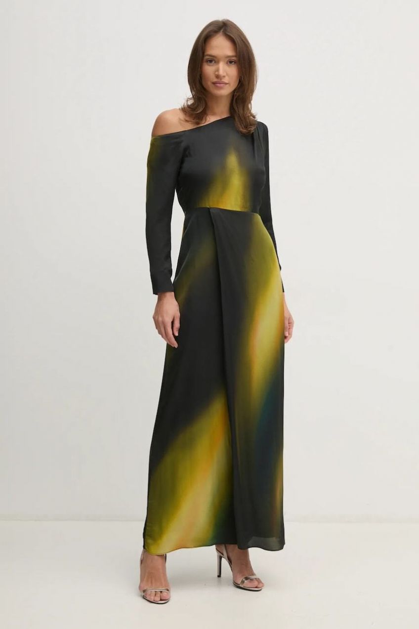 Šaty Pedro del Hierro zelená farba, maxi, áčkový strih, 3818456