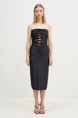 Šaty Coperni Jersey Knot Gala čierna farba, priliehavá, COPR110BIS545