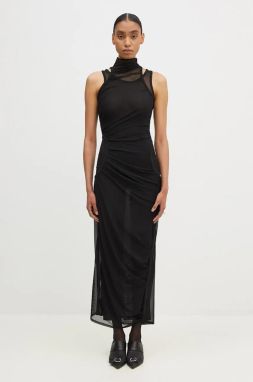 Šaty Coperni Mesh Dress čierna farba, maxi, priliehavá, COPR107557