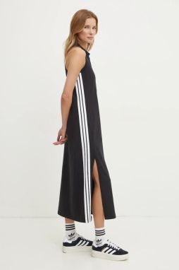 Šaty adidas Essentials čierna farba, maxi, priliehavá, JE1208