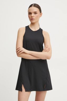 Športové šaty adidas Performance Club čierna farba, mini, áčkový strih, JY1712