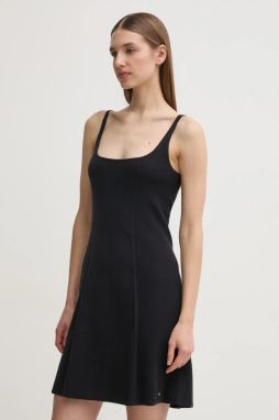 Šaty Calvin Klein Jeans čierna farba, mini, áčkový strih, J20J225269