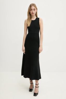 Šaty Moschino Jeans čierna farba, maxi, áčkový strih, 0494 3203