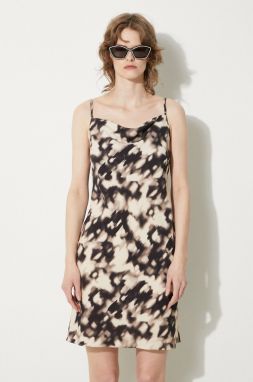 Šaty Samsoe Samsoe Safredericka Dress béžová farba, mini, rovný strih, F24100162