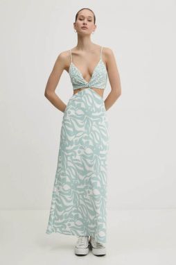 Šaty Abercrombie & Fitch biela farba, maxi, priliehavá, KI159-5551